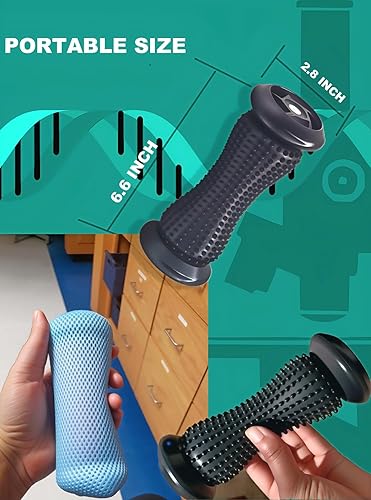 Miniatura 2 de ChiFit Manual Foot Massager Foot Roller Foot Reflexology Therapy Reach The Spleen and Relax The Nerves, Bag Packing (Dark Black)