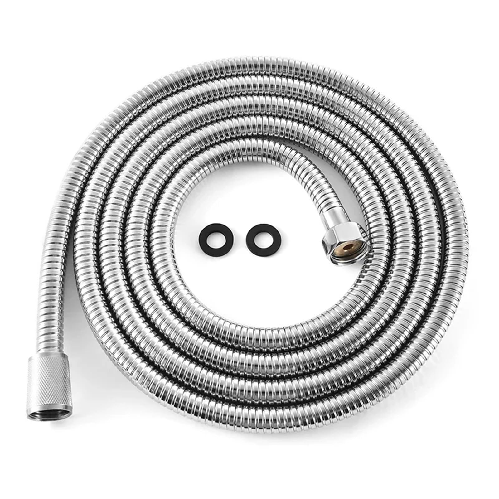 Manguera de ducha de repuesto, Manguera de Ducha 304 Acero Inoxidable Plata Negro 2.0-3Metros(Black,2.5M)