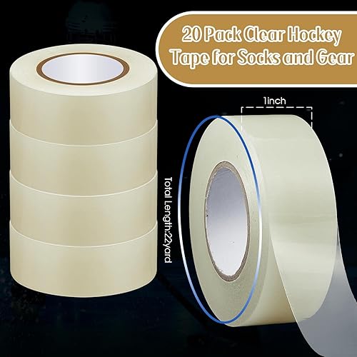 Miniatura 4 de 20 Roll Hockey Tape Multipurpose Tape Roll Strong Adhesive Hockey Stick Tape Shin Pad Sock Tape Hokey Sports Gifts for Gear Accessories Equipment,