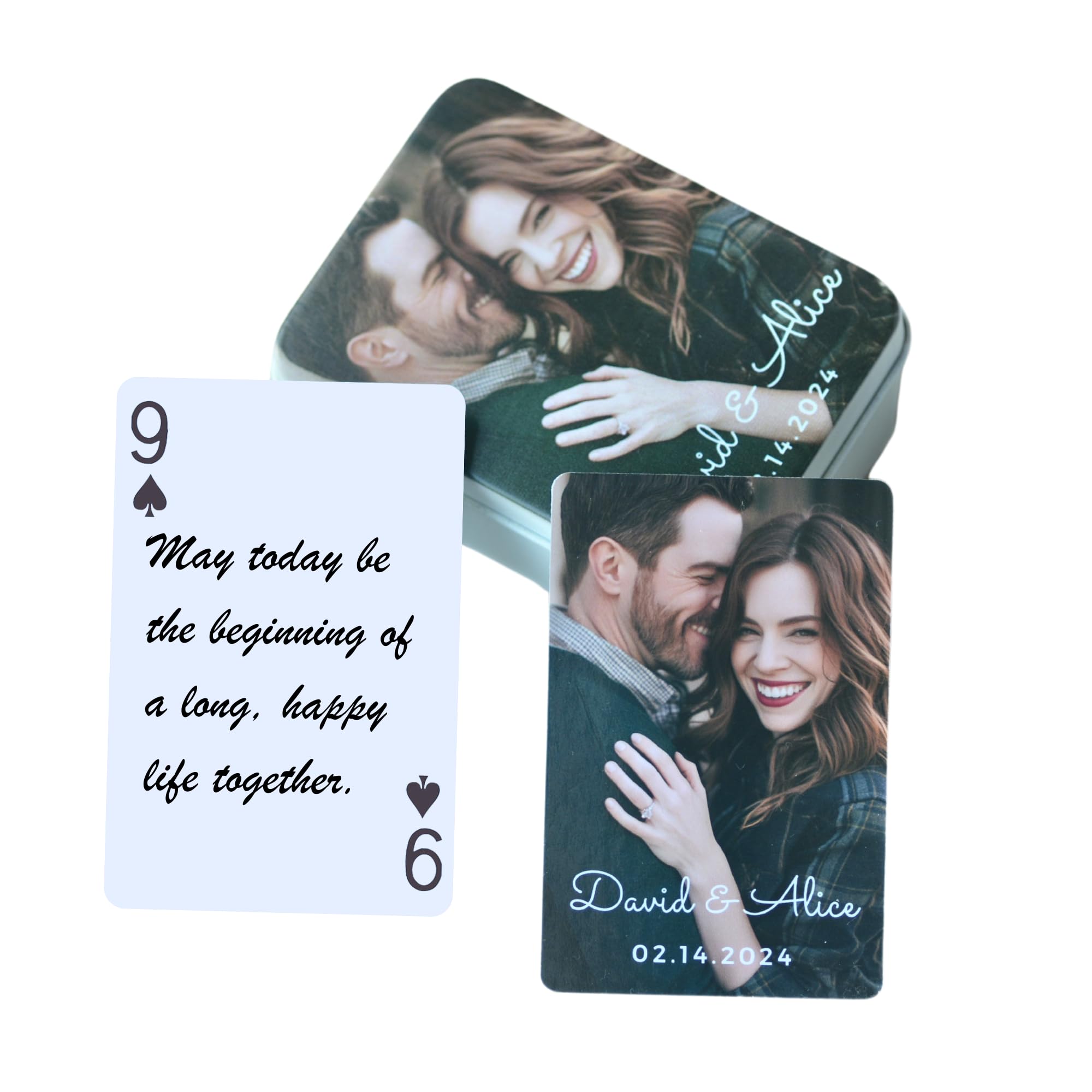 HNARPSLX Wedding Guest Book Alternative, Custom Playing Cards, Blank Cards, Personalized Poker Cards, Engagement Party Card, Wedding Signing Book