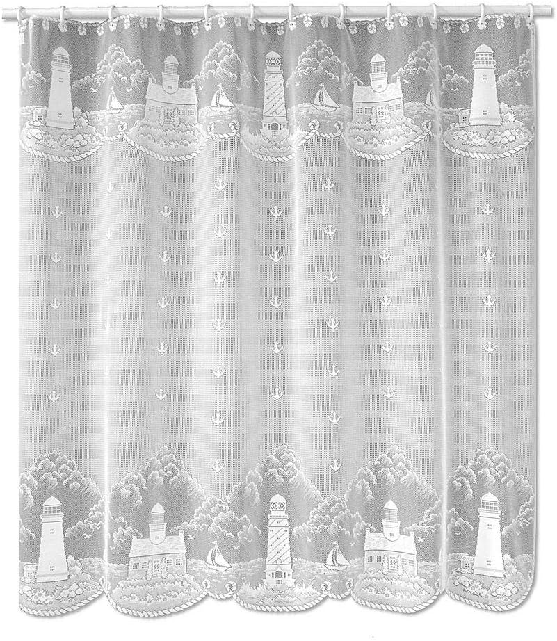 Lighthouse 72x72 Shower Curtain, White