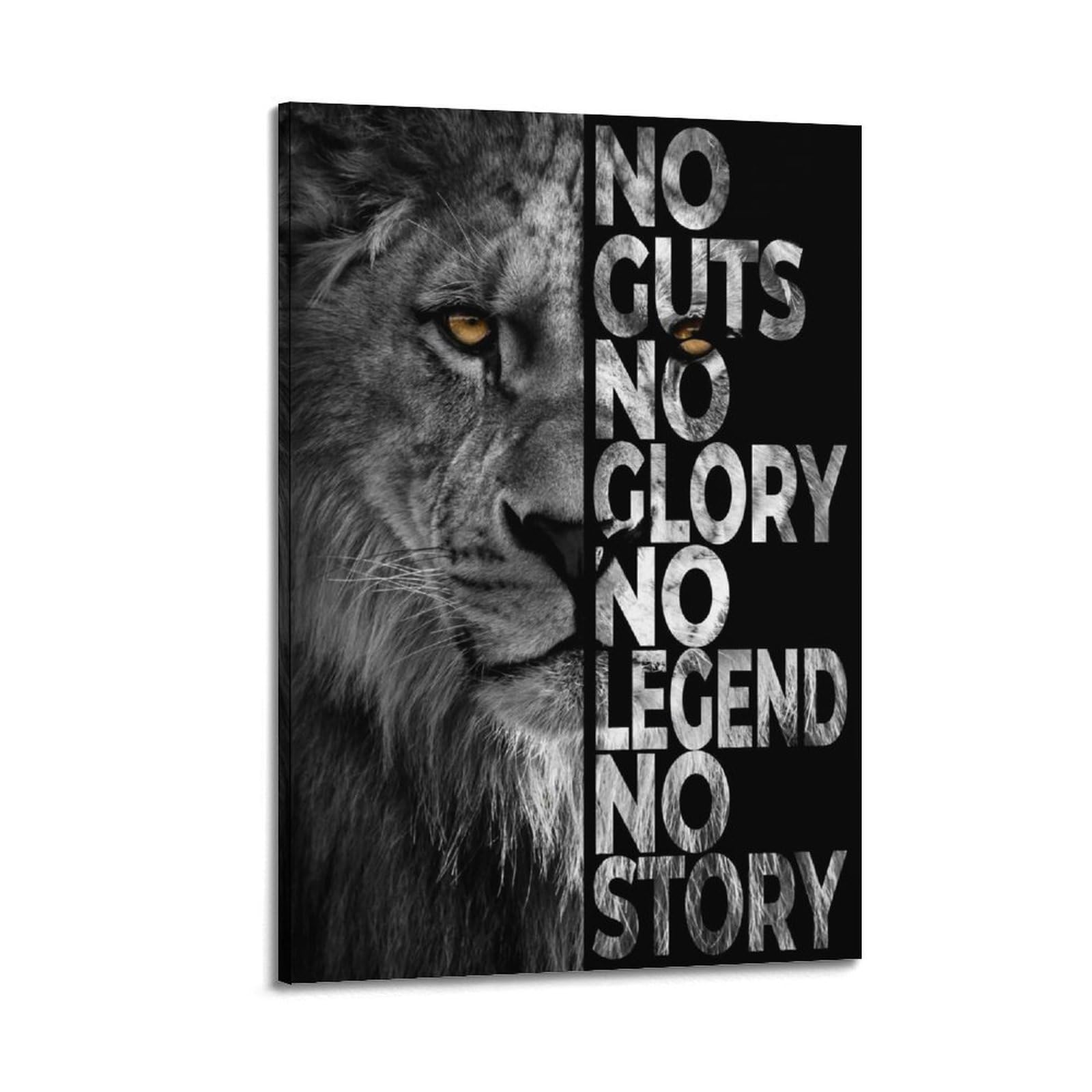 SUDANGDIANZI Study Office Motivational Posters No Story Canvas Poster And Wall Art Modern Family Bedroom Gym Office Decor Gift 20x30inch(50x75cm) Frame-style