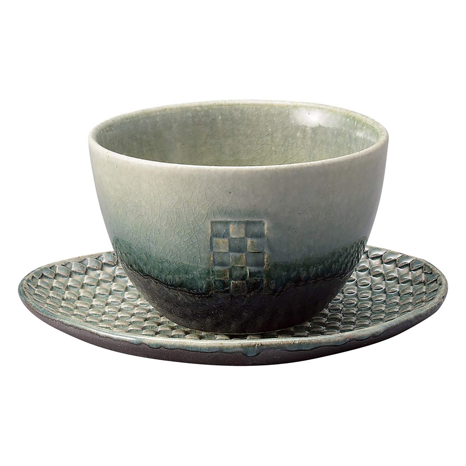 Amazon｜信楽焼 へちもん カップ&ソーサー モザイク｜カップ＆ソーサー