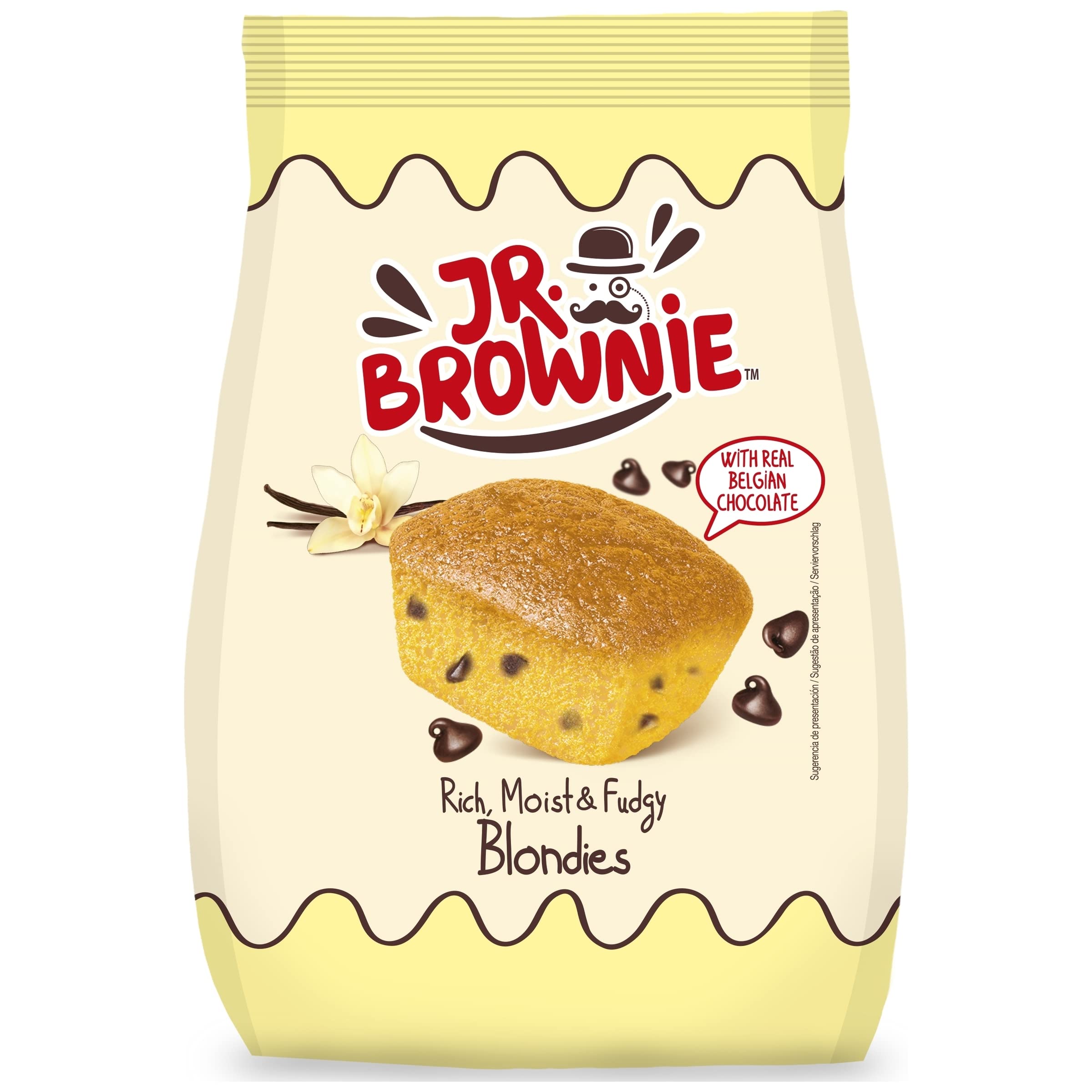 Jr Brownie Brownies con Pepitas de Chocolate, 200g