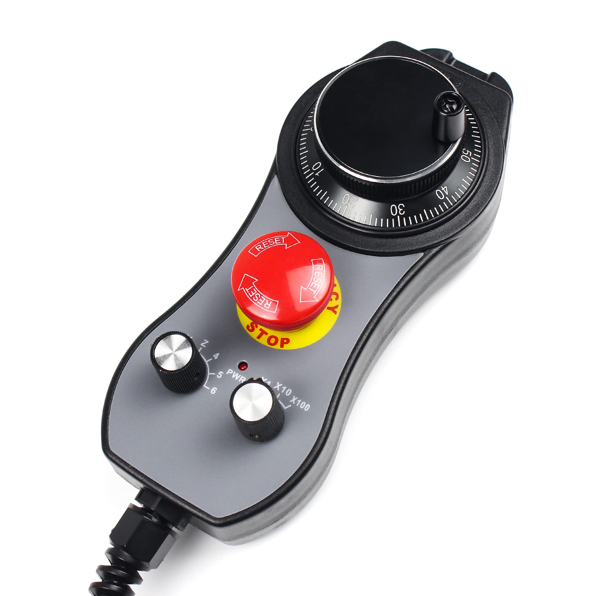 RATTMMOTOR CNC Electronic Handwheel, 6 Axis CNC Handwheel MPG Pendant with Emergency Stop Manual Pulse Generator DB15 Interface for CNC Router Engraver Milling Lathe Machine