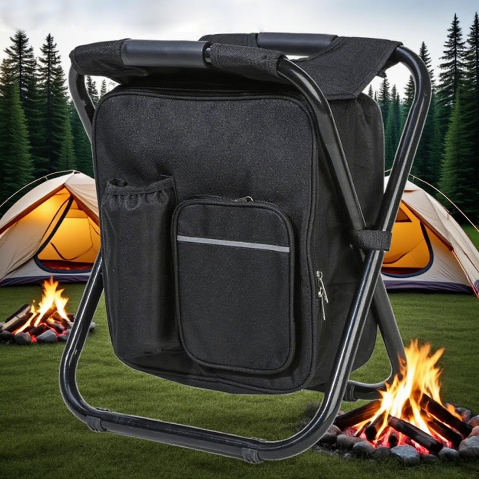 Tabouret Pliant Et Portable De Camping Tabouret Portable Avec Un Sac | Chaise imperméable avec une poche de rangement pour Plage, , Camping, Jardin, Randonnée, Pêche et