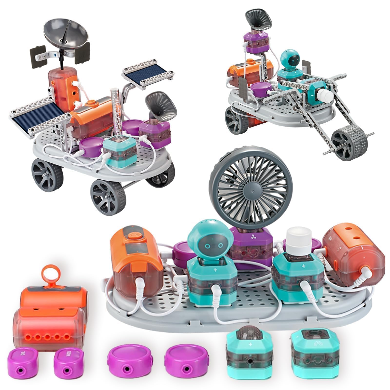 Kit STEM Elettronico da 8 Anni | 110 Esperimenti & 201 Componenti con Microfono/Infrarossi/Sensore Luce | 15 Modelli 3D & Guida Didattica | Set Elettrotecnico per Giocattoli Fisica