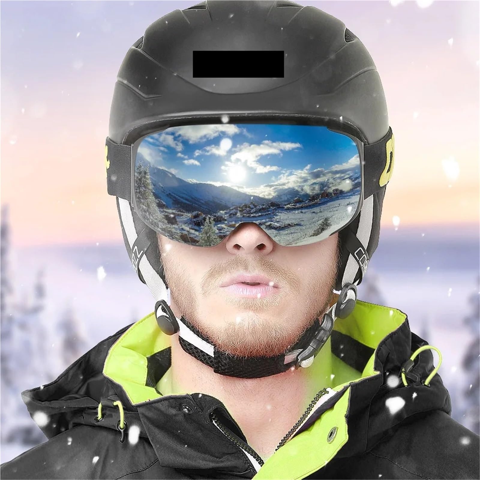 Gafas De Esqui Gafas de esquí magnéticas profesionales for hombre y mujer, lentes de repuesto rápido y funda protectora, gafas de esquí for Snowboard antivaho