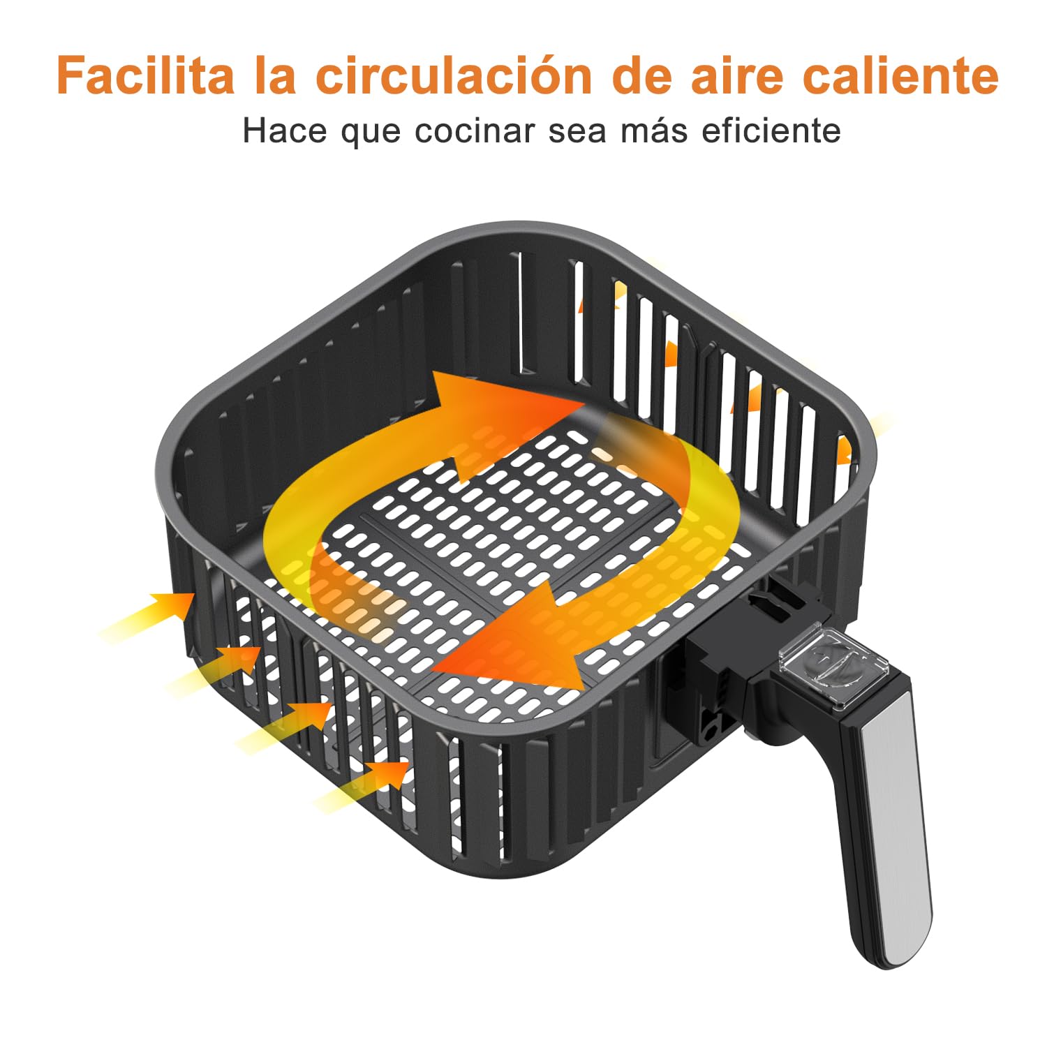 Cesta de Repuesto para Freidora de Aire Innsky de 5,5 l para Air Fryer Innsky, Cesta para Freír Antiadherente, Apta para Lavavajillas, IS-EE004,Solo compatible con la freidora de aire Innsky