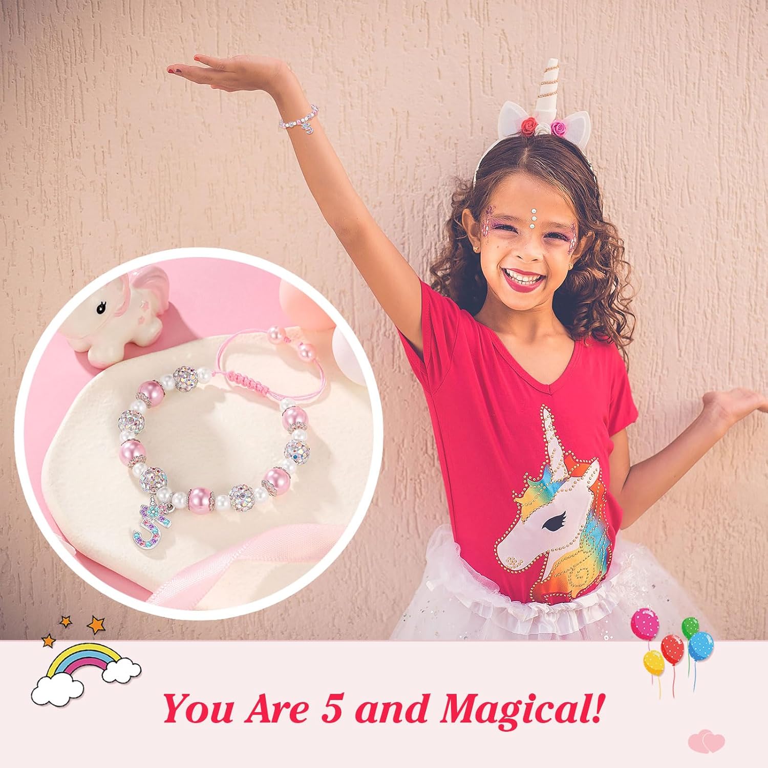 UPROMI Birthday Gifts for 3-12 Year Old Girl Unicorn Bracelet, Christmas Gifts for Daughter/Granddaughter/Niece - Image 7