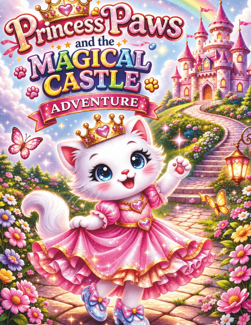 Princess Paws and the Magical Castle Adventure: A Fun Coloring Book for Kids Ages 3-8 | Cute Princess Cat Coloring Pages, Magical Castles, Fairytale Animals, and Fantasy Adventures