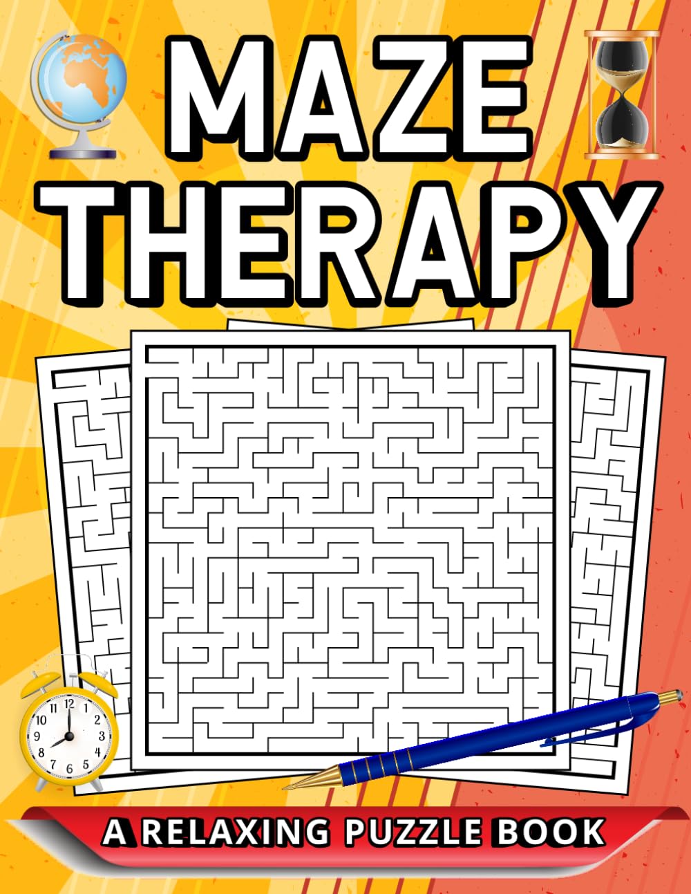 Maze Therapy (A Relaxing Puzzle Book): 100 Mazes for Adults to Stay Mentally Engaged