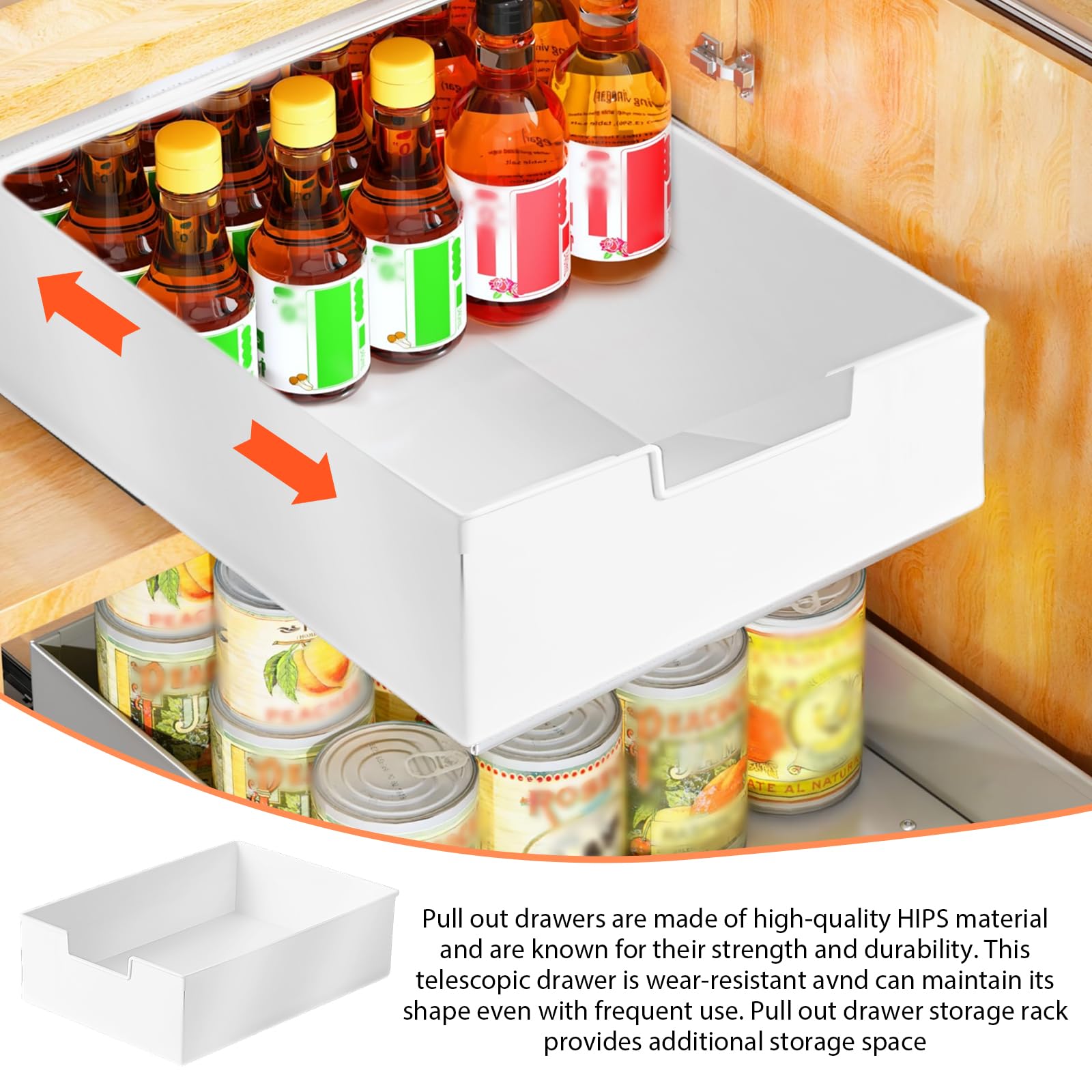 ORGANISATEUR 'ARMOIRE TIROIR Coulissant Design Creux Sous évier EUR 55