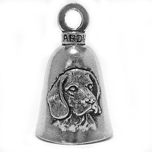 Guardian Beagle Breed Dog Motorcycle Biker Luck Riding Bell or Key Ring