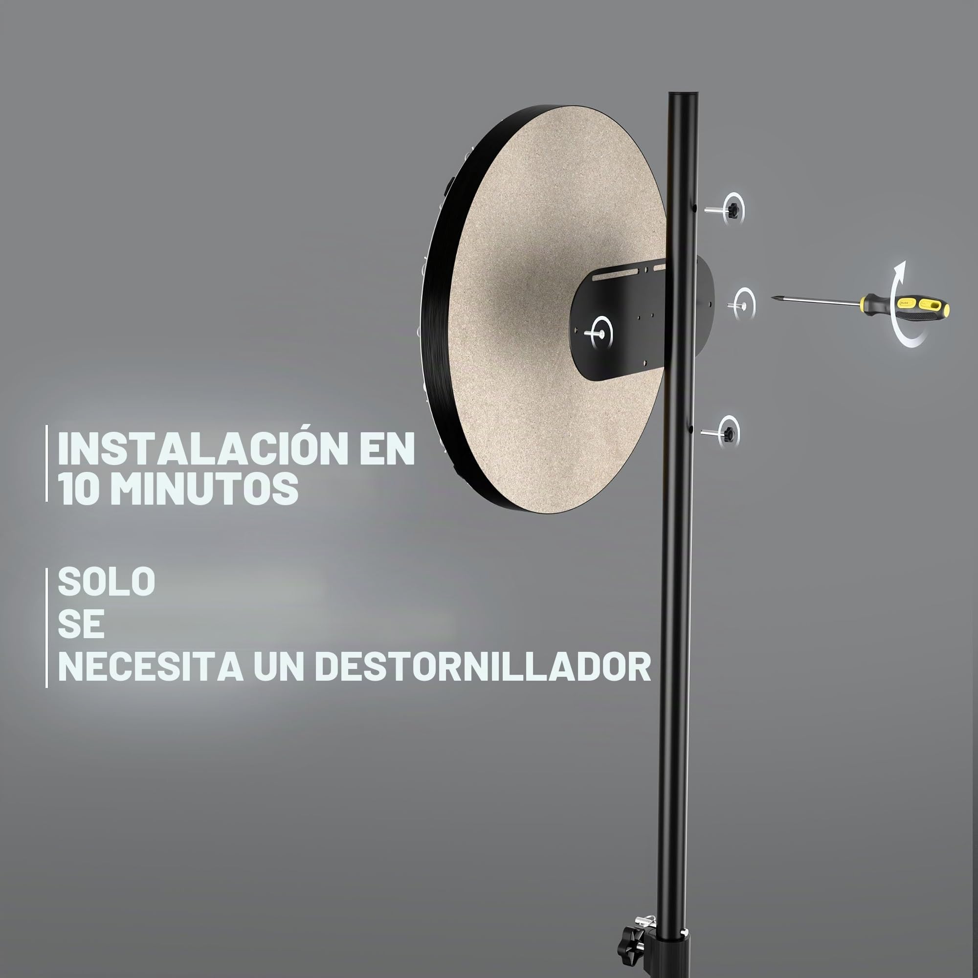 KOTO - Soporte Resistente para Dianas de Dardos de Sisal y Electrónicas | Negro, Diseño de Trípode, Plegable, Ancho de Base 90cm, Apto para Dianas de Sisal y Electrónicas, Peso 4kg, 3 Patas