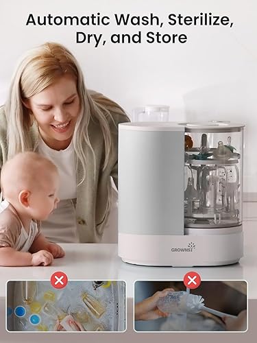 Miniatura 2 de Lavadora de biberones Pro, esterilizador y secadora para una fácil limpieza, lavadora de biberones para todas las botellas, piezas de bomba y equipo