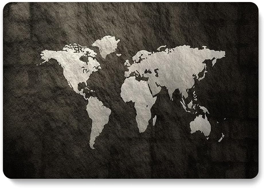 Laptop Case Compatible with MacBook Air 13 inch Case 2017 2016 2015 2014 2013 2012 2011 2010 Release Model A1466 A1369, Plastic Hard Shell Case Cover & Keyboard Cover Skin - World map