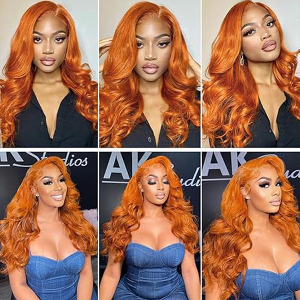 350 Ginger Orange Bundle Human Hair Orange Human Hair Bundles Body Wave 1 Bundle 14 Inch Color 350 Ginger 100G/PC Unprocessed Brazilian Virgin Double Weft Hair Extension