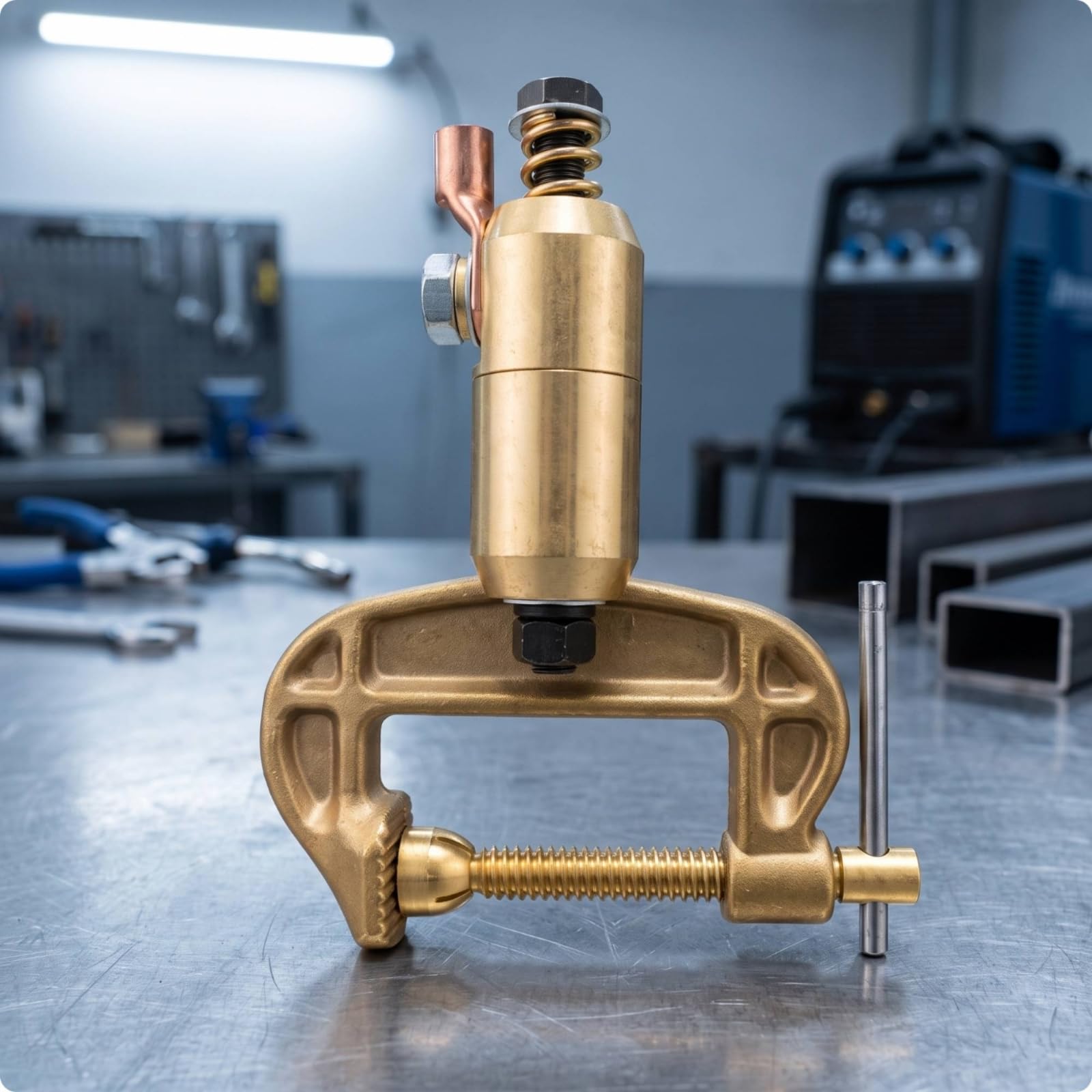 Colcolo Morsetto di Massa per Saldatura Morsetto Pinza Clamp Corpo Metallico in Rame Ad Alta Conducibilità con Serraggio a Vite per Collegamento Stabile E, style to 3