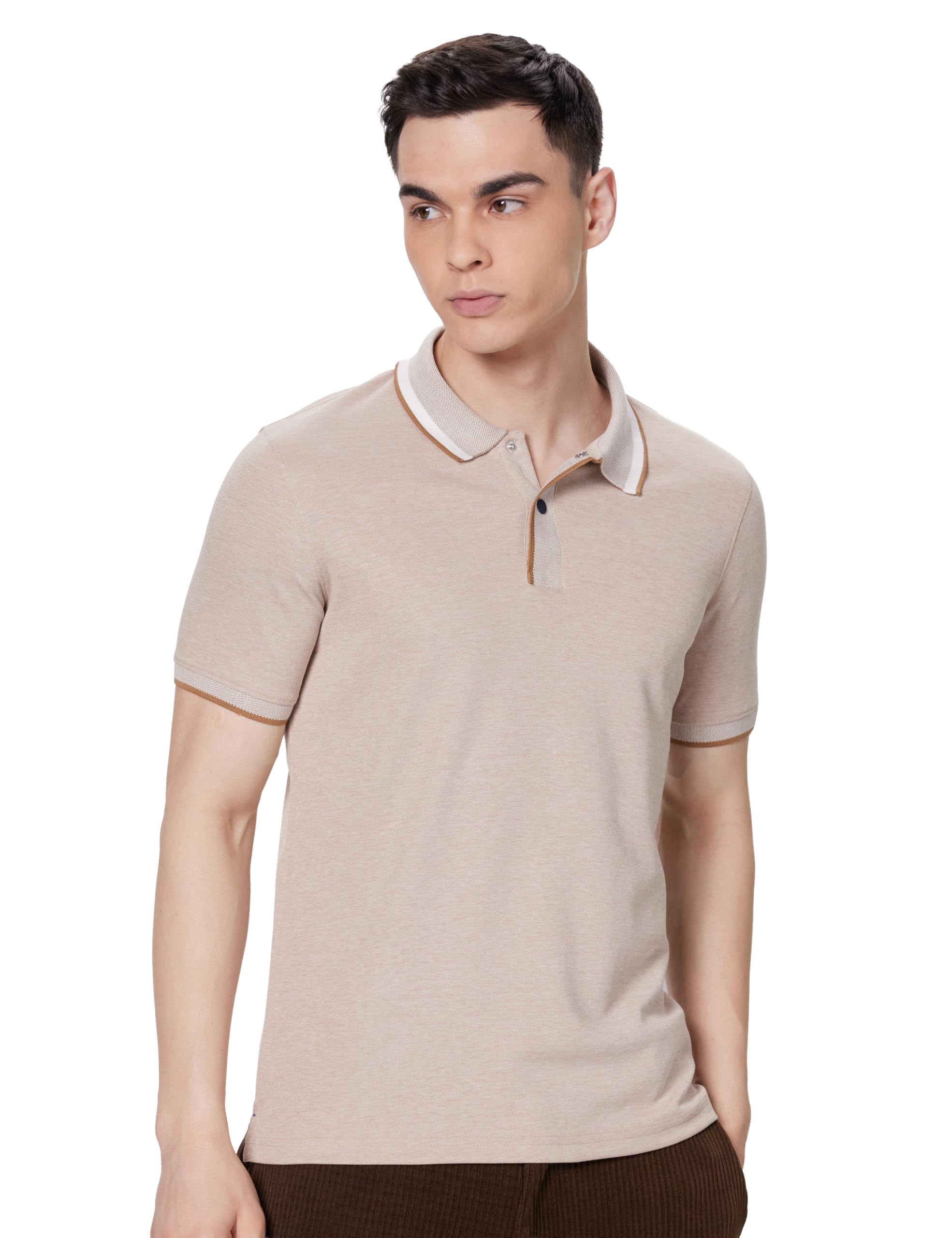 symbol premium Men's Cotton Rich Textured Pique Polo T-Shirt - Regular Fit | Pique Knit (Available in Plus Sizes)-picture-49