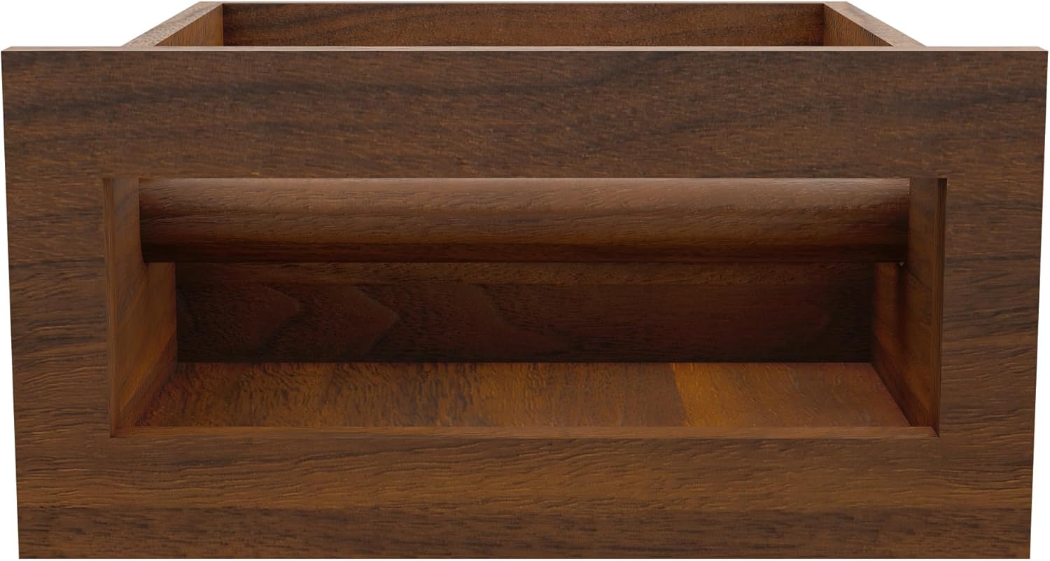 REV-A-SHELF Walnut Paper Towel Drawer System w/o Slides for 18” Base Cabinets