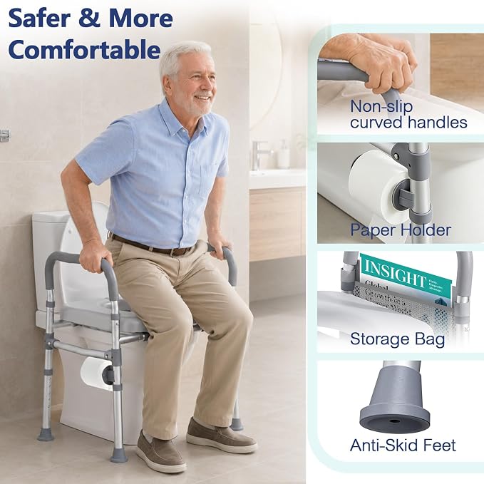 Asiento elevador para inodoro ajustable para adultos miniatura 6