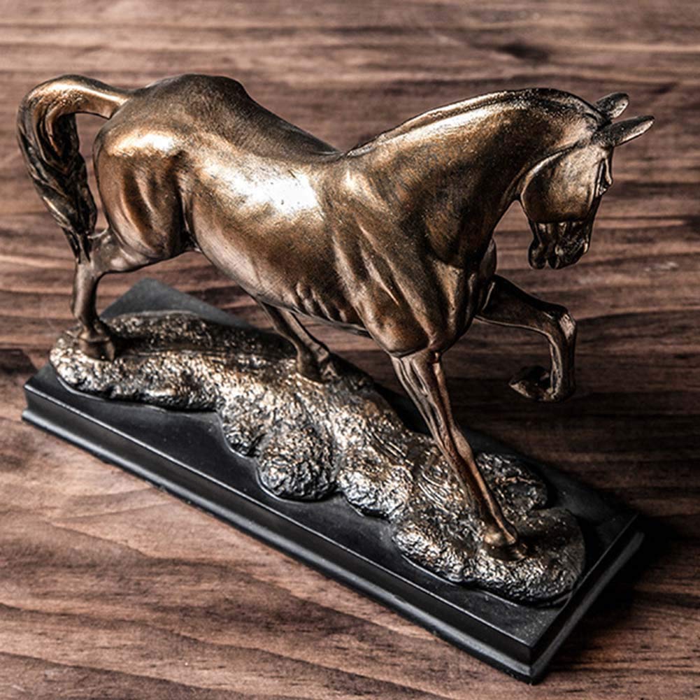 Konia statuetka figurka bieganie zwierzę prosta sztuka rzeźba ozdoba salon biuro dekoracje, A