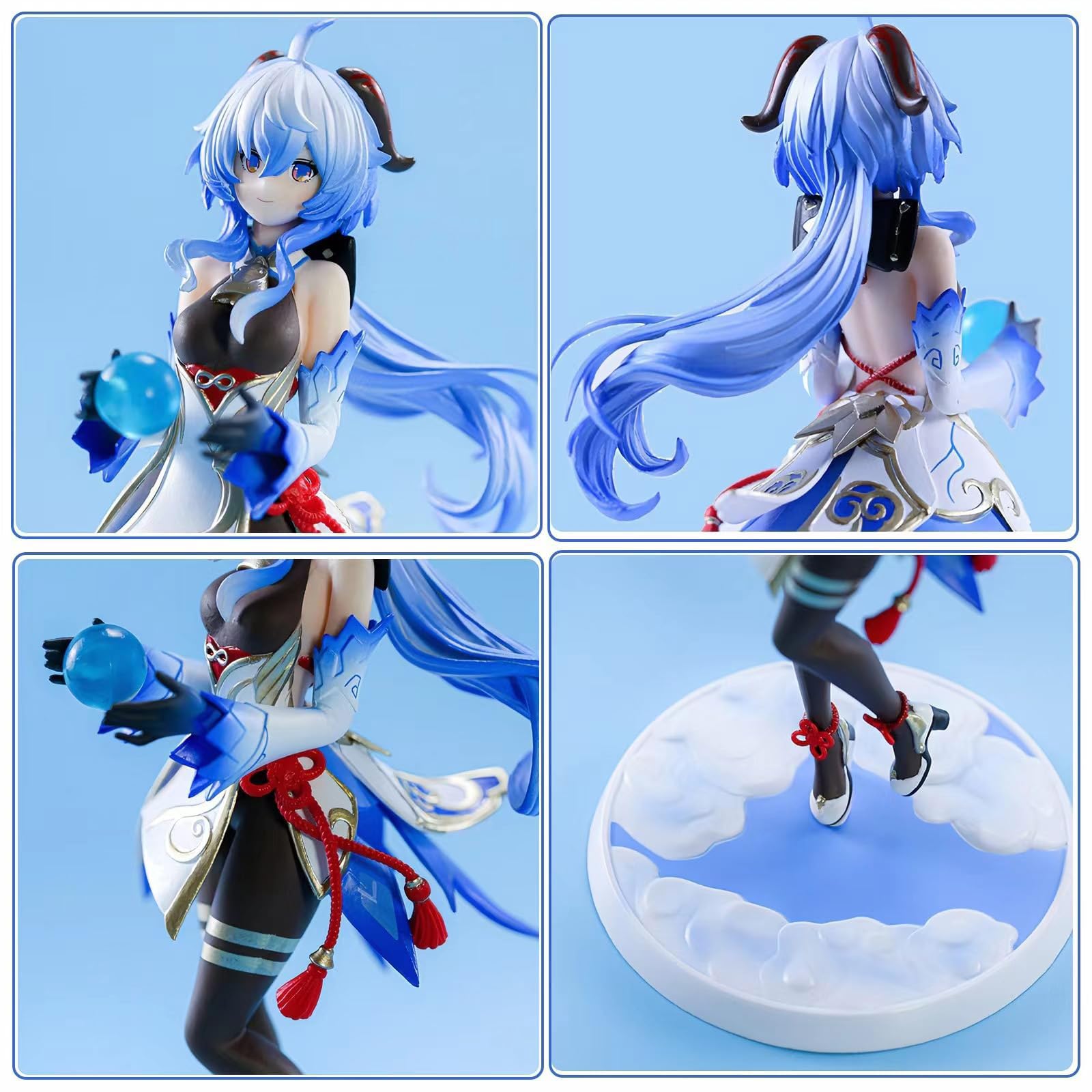 Elie&Eason Genshin Impact Ganyu Action Figure - Collectible Character Ornament and Decoration Gift, Blue, 23 cm - Image 3