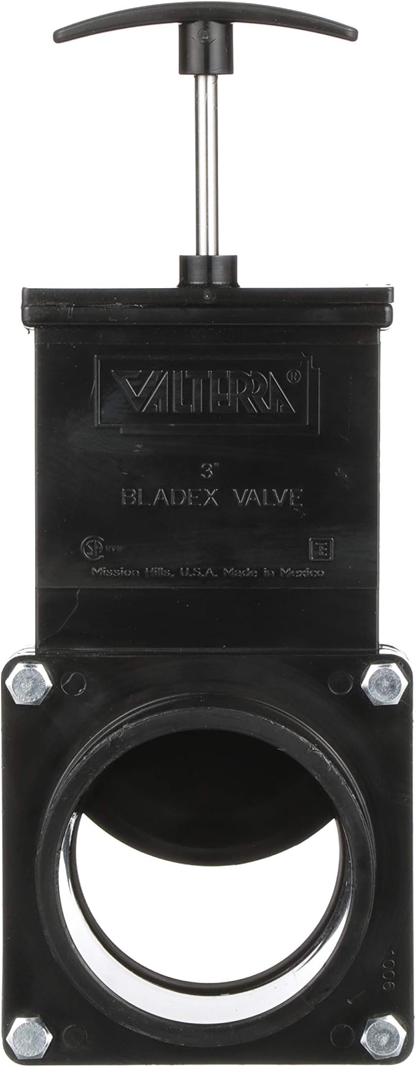 VALTERRA ABS Gate Valve for RV, Camper, and More - 3-Inch Hub x Spigot Connection