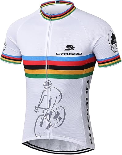 suéter de ciclista con mangas cortas., Rojo