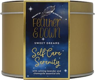 Feather & Down Self Care Serenity (50ml Cooling Body Lotion 10ml Relaxing Roll On) - With Calming Lavender Chamomile Essential Oils To Encourage A Restful Night's Sleep.