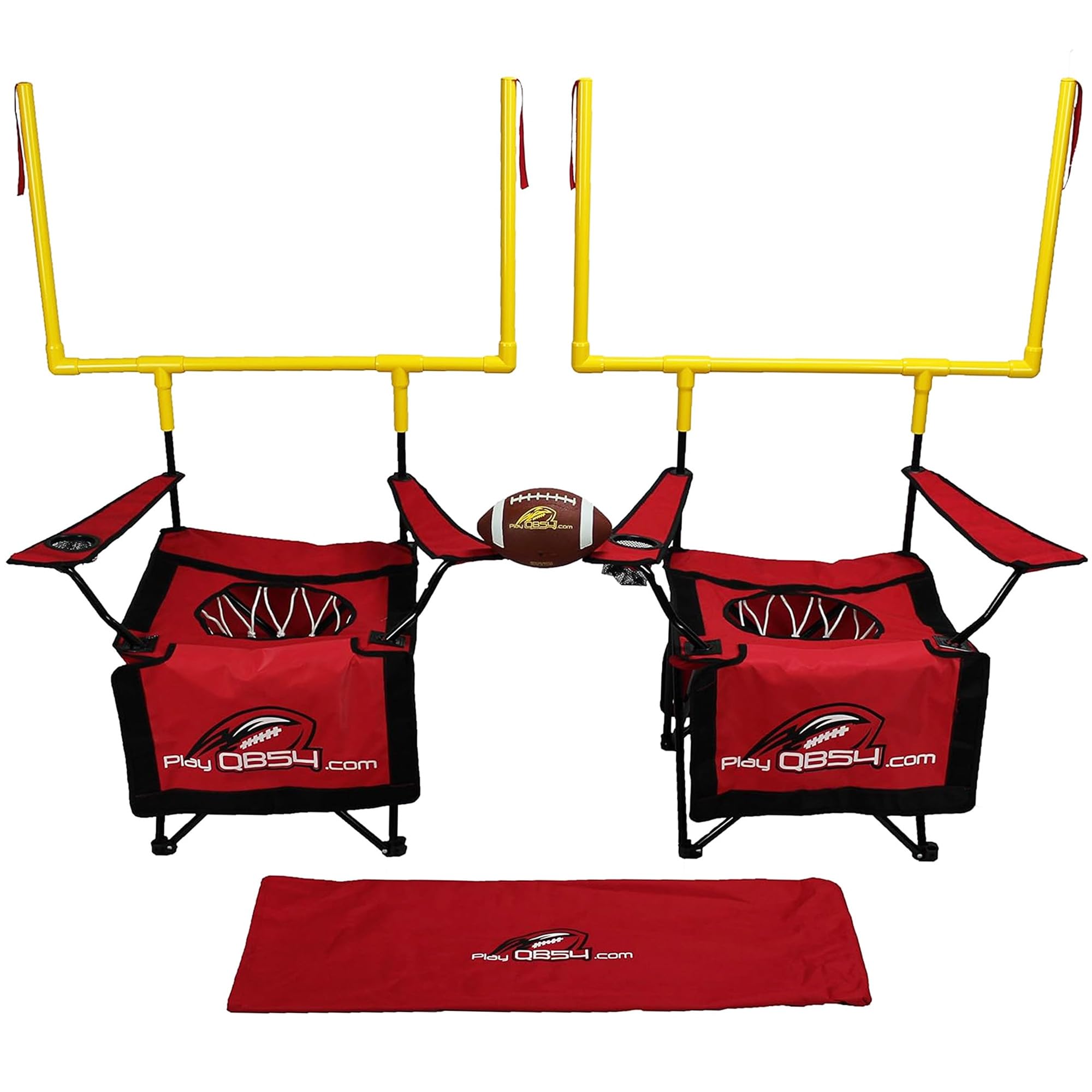QB54 - The Ultimate Football Yard Game Set, Outdoor Football Toss for Tailgating, Backyard, Beach, Park, Tournaments, Sports Training, Score Touchdowns, Kick Field Goals