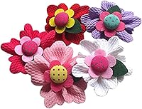 Chenkou Craft 15pcs Large 6cm Padded Felt Ribbon Flower Bows - DIY Sewing Appliques & Craft Decorations