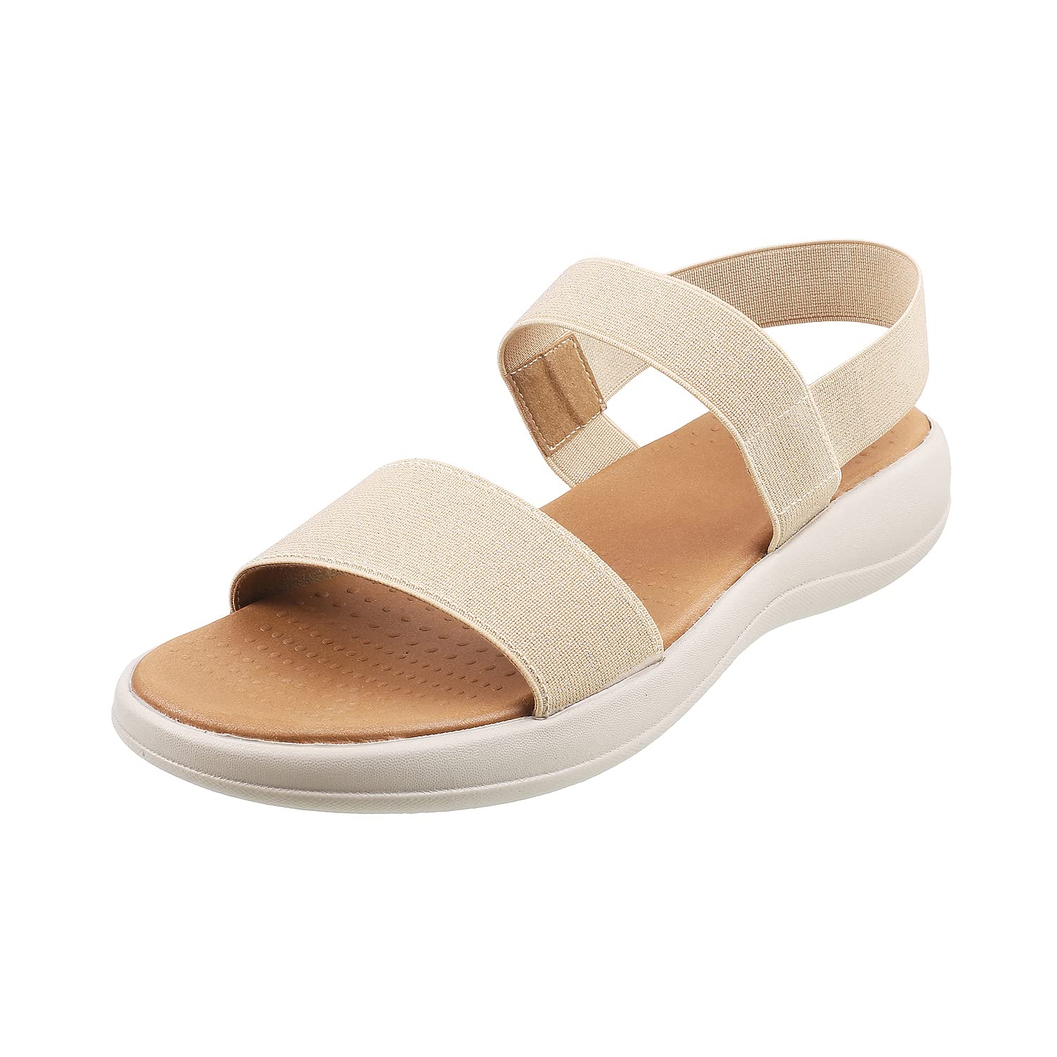 Womens Synthetic Beige Sandals (Size (7 UK (40 EU))