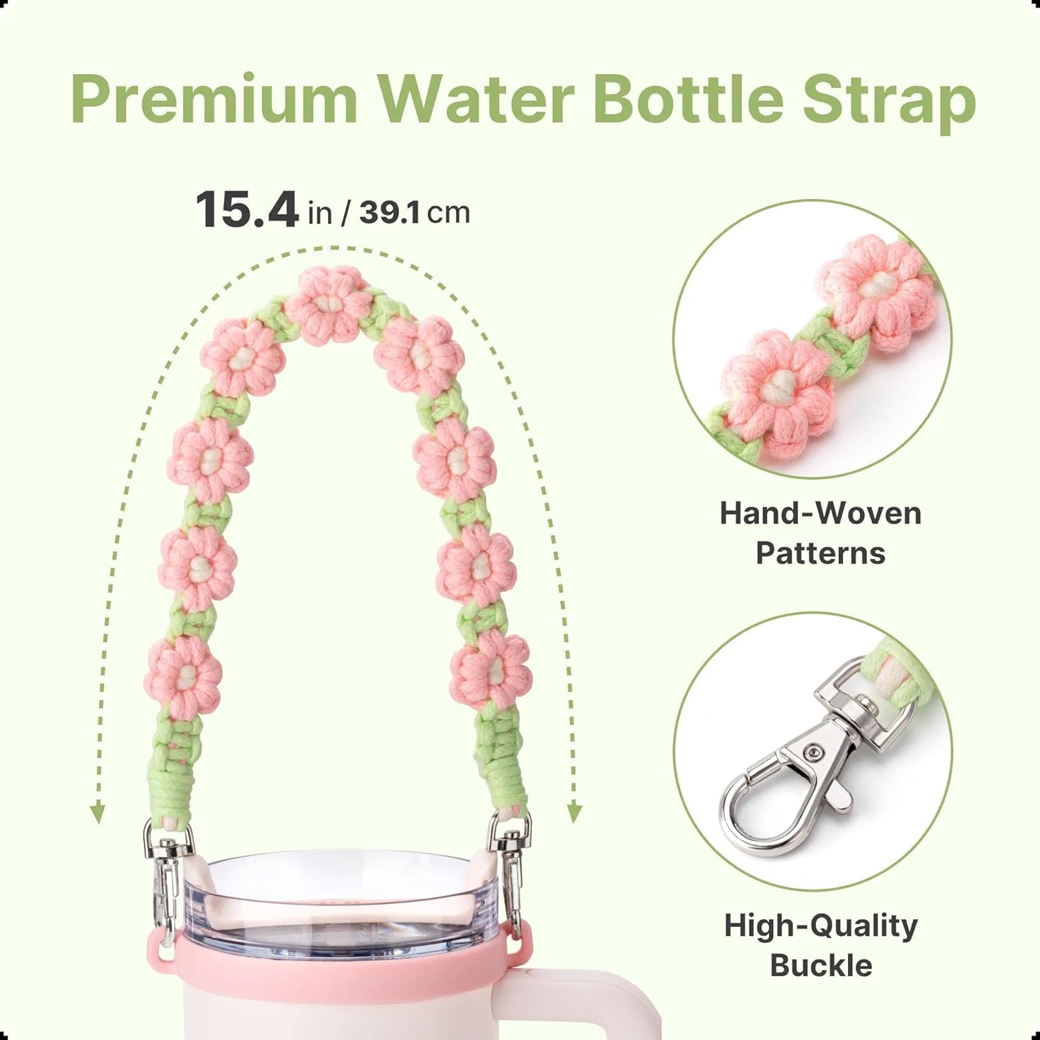 Water Bottle Handle Strap Compatible with Owala, Stanley, HydroJug, Handle Strap for Stanley Cup, Hydro Flask and Most 12-40oz Water Bottles - Image 7