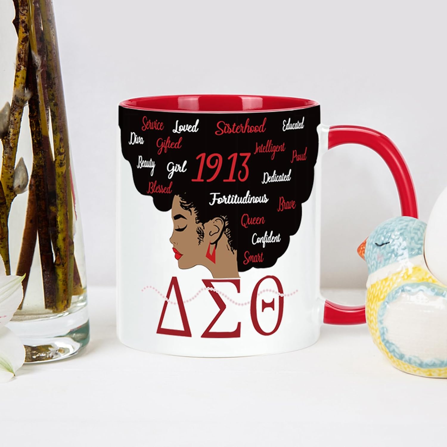 Toshiy Dst Sorority Gifts, Dst Mug, D S T Sorority Paraphernalia Mug, Delta Sorority Gifts for Women, 11 Ounce Red - Image 5