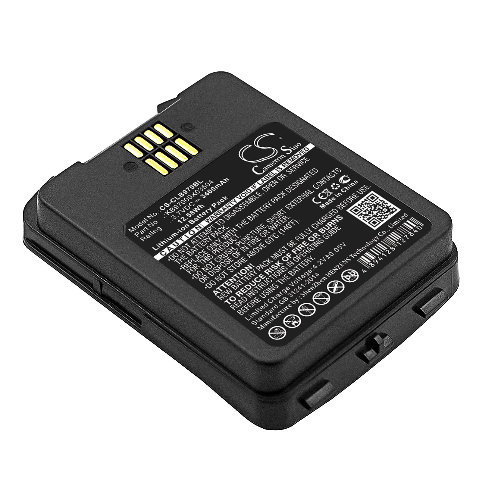 CS-CLB970BL Batería 3400mAh Compatible con [CipherLab] 9700 sustituye BA-0083A6, BA-0085A4, KB97000X03504