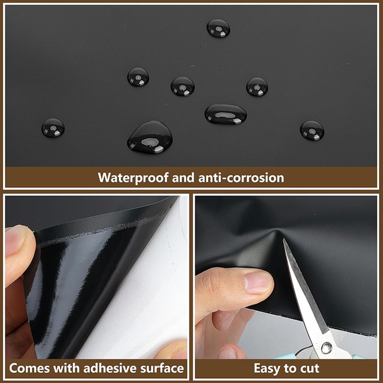 Envoltura De Protección Para Postes De Madera: Paquete De 8 De Barrera Impermeables Para Cercas, Capa Autoadhesiva De Prevención De Putrefacción, Lámina Protectora De 42,5 X 26,5 Cm |