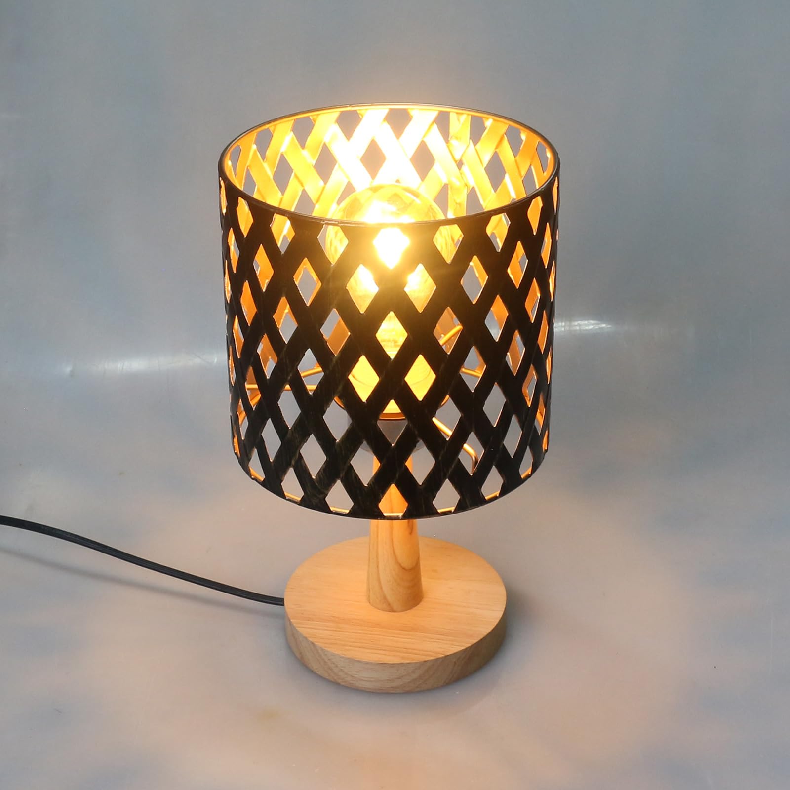 Lampenkap Abba E27 40/hoogte 20 cm zwart/goud