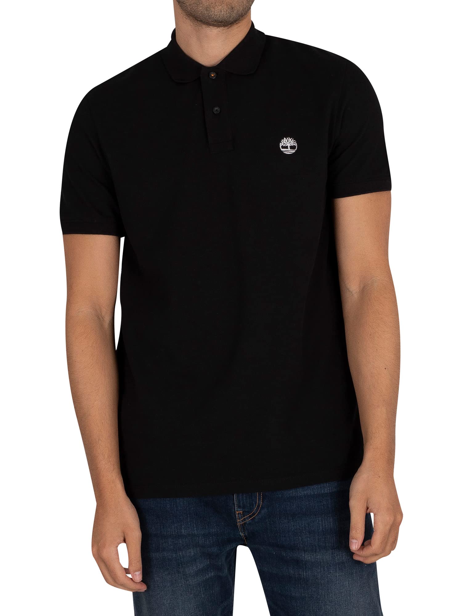 Timberland Black Millers River Pique Polo - Medium