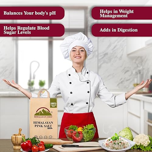Miniatura 2 de Himalayan Chef Sal rosa gruesa para repuestos de molinillo – 5 libras 100% natural enriquecida con 84 minerales esenciales, sal rosa certificada