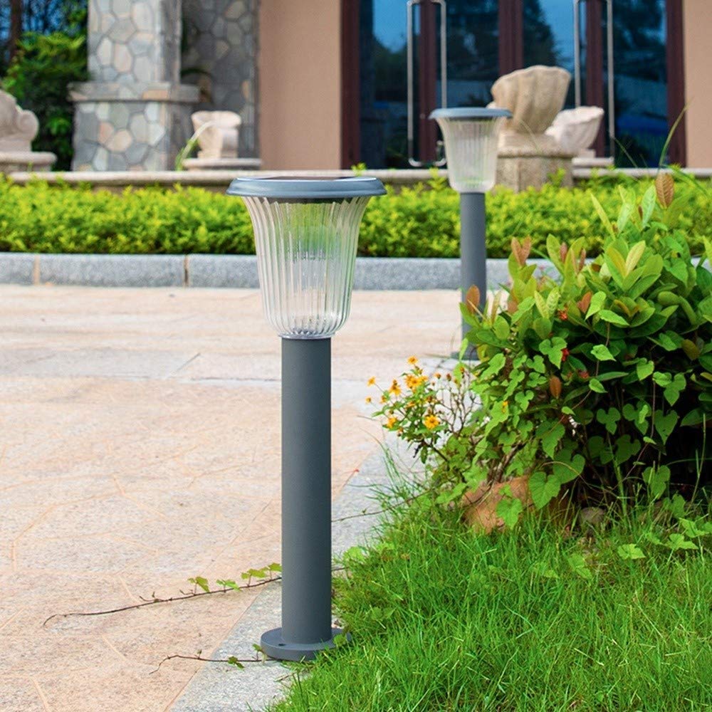 Pageone LED Lampioni Da Giardino Esterno Moderno, Lampada Prato Impermeabile Nero 10W Luce Da Giardino Alluminio IP54 Lampione Cortile Per Patio Vialetto Cespugli Giardino Paesaggio Strade 20CM - 2