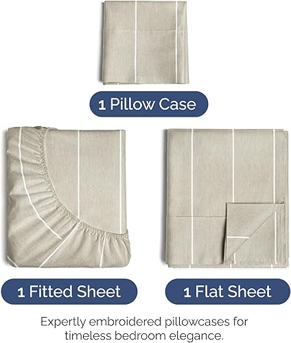 Vista 1719 de Juego de sábanas de 4 piezas tamaño king, extrasuaves, transpirables y refrescantes con esquinas profundas, sábanas de fácil ajuste y sin arrugas