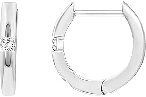 14K Gold Plated Sterling Silver Huggie Earrings for Women | Post Cubic...