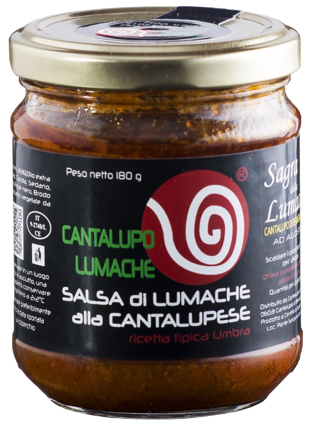 CANTALUPO LUMACHE 2 vasetti di Salsa di lumache alla cantalupese, 180gr + 180gr