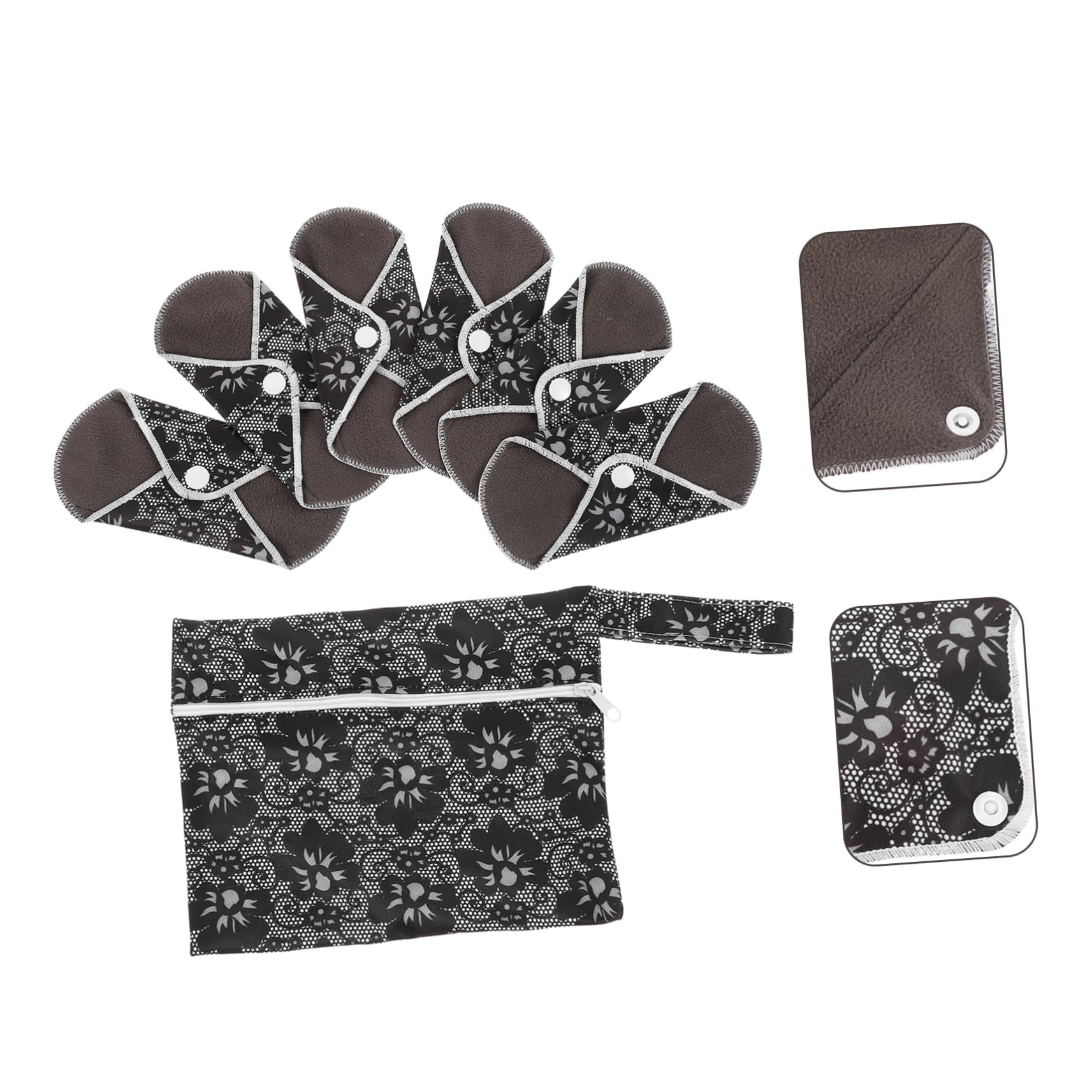MAGICLULU 30 Piezas juego toallas tía servilleta forro pañal cuecas menstruales Toalla sanitaria reutilizable toallas menstruales lavables servilletas sanitarias pequeña