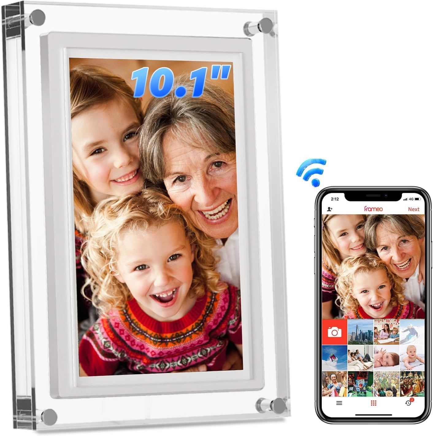 UK Technology WiFi Digital Photo Frame, 10.1 Inch Digital Picture