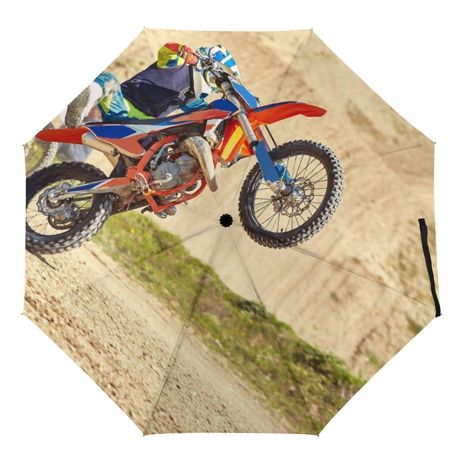 ORENZ Automatic Umbrella Motocross Motorbike Folding Umbrellas Light Windproof Umbrellas Portable Travel Umbrella