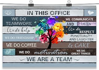 Inspirational Wall Art The Office Wall Decor In This Office We Are A Team Canvas Art for Office Motivational Posters for Office The Office Quotes Teamwork Gifts (office - 1,12X18inch Unframed)
