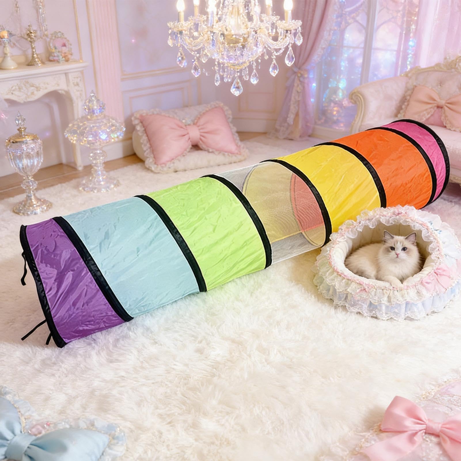 Tunnel de Jeu pour | Tente d'escalade et Maison de Jeu pour | Tunnel Tente pour Chambre Jardin Camping,pour Arrière-Cour, Salon, Intérieur, Extérieur, Chambre, Jardin, Camping, Plage, Aire de Jeux